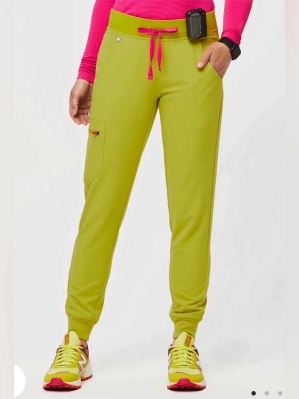 NWT-FIGS- Zamora jogger Scrubs pants sz 3X Green pink